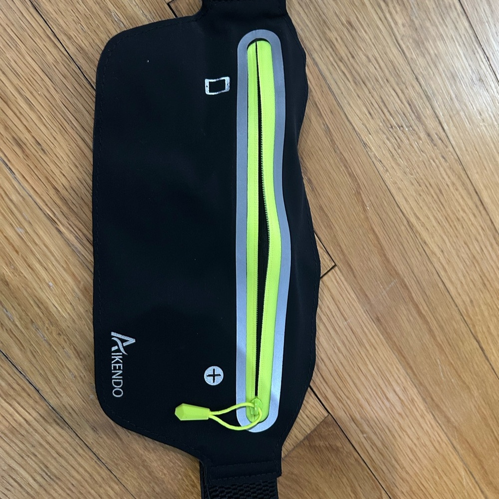 Black Waist Pack with Neon Yellow Accent